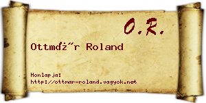 Ottmár Roland névjegykártya